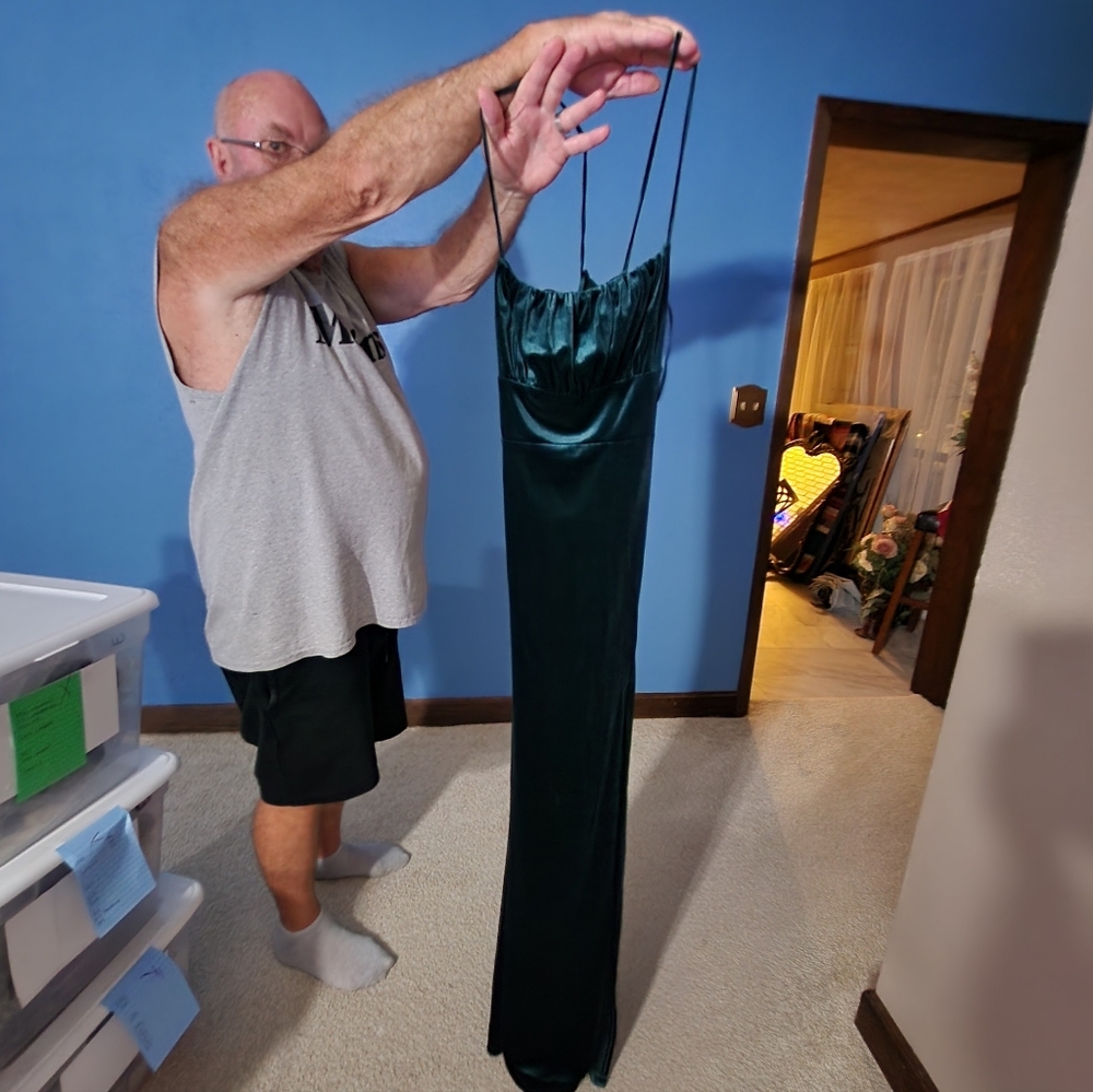 Nwt Windsor Womens Formal Green Velour Dress - Picture 7 of 7